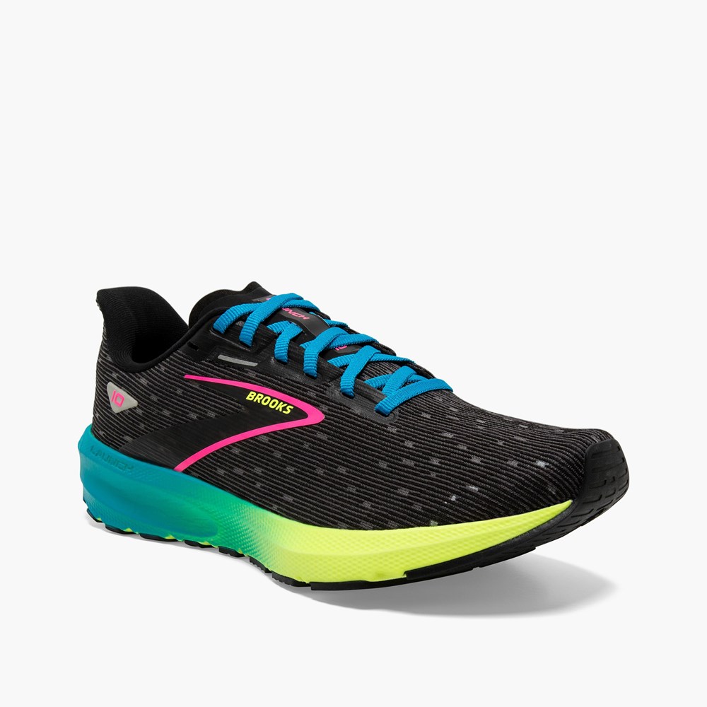 Chaussures Running Route Brooks Launch 10 Blanche Noir Homme | QOD-4517816